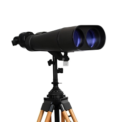 Jumelles d'astronomie géantes bi-oculaires 25-40x100 DIGITAL OPTIC EGEON avec trépied en bois