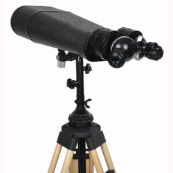 Jumelles d'astronomie géantes bi-oculaires 25-40x100 DIGITAL OPTIC EGEON avec trépied en bois